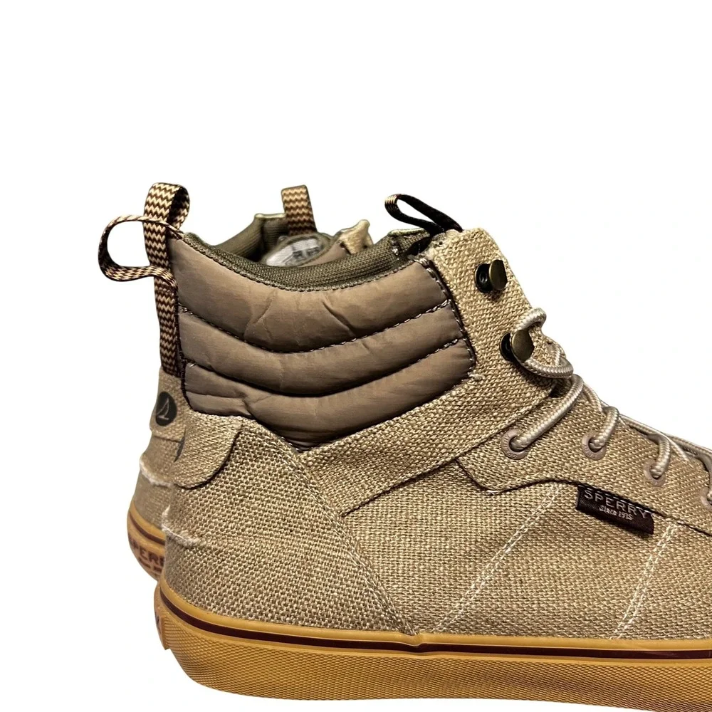 Sperry SeaCycled Striper II Baja High Top Sneakers Men's 11.5 Taupe NEW STS25248
